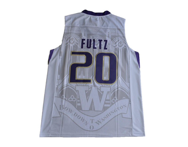 2017 Washington Huskies Markelle Fultz #20 College Basketball Jersey - White->->NCAA Jersey